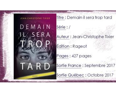 Demain il sera trop tard