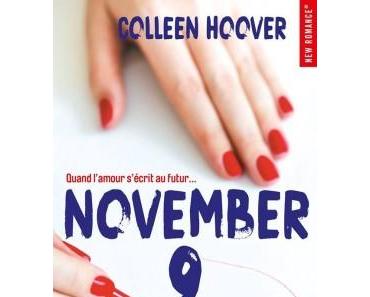 Chronique Lecture n°95 : November 9,    ( Colleen Hoover )