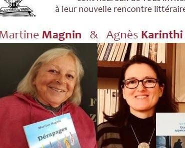 Rencontre littéraire avec Martine Magnin et Agnès Karinthi