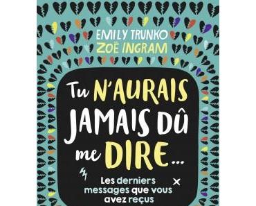 Tu n’aurais jamais dû me dire… – Emily Trunko, Zoë Ingram