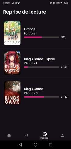 Mangas.io Reprise de Lecture
